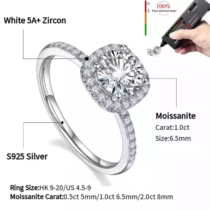 Eterna Moissanite Promise Ring